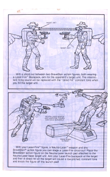 Bravestarr Instructions (Gebrauchsanleitung) "Laser-Fire Backpacks" von Mattel